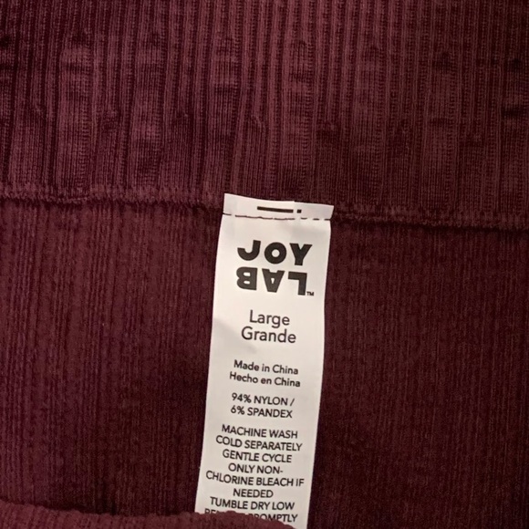 NWT Target Joy Lab High Rose Seamless 7/8 Length Leggings In Maroon - Picture 5 of 6